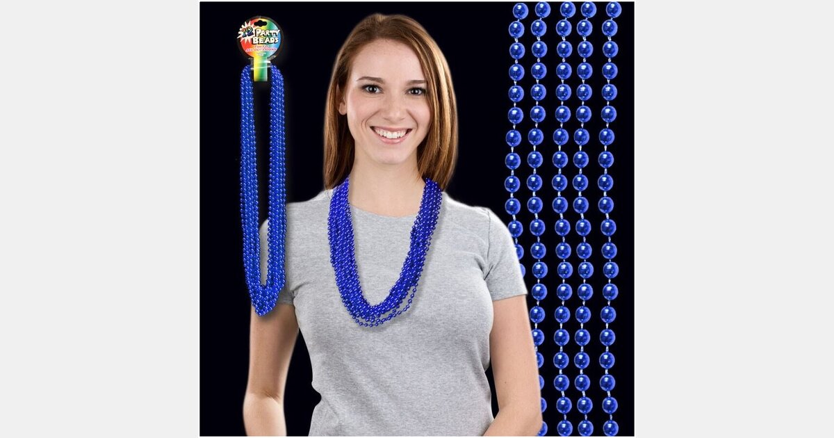navy blue mardi gras beads