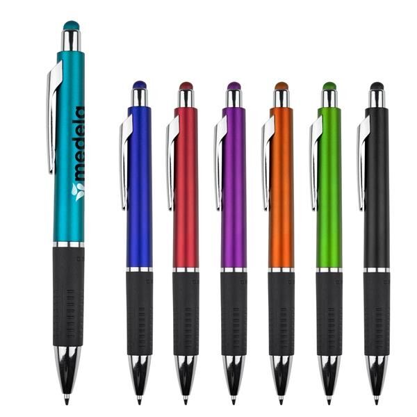 Main Product Image for Custom Printed Metallic Stylus Pen w/ Gripper