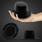 Mini Black Plastic Top Hat -  