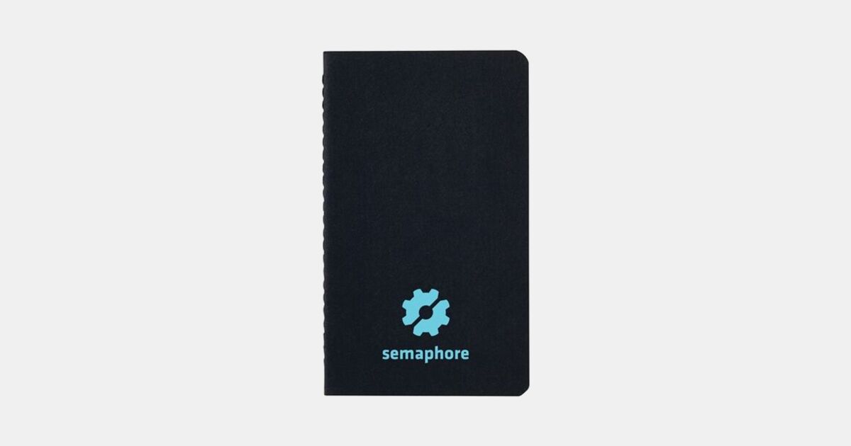 Black Mini Notebook with your logo | MiniThrowBalls.com