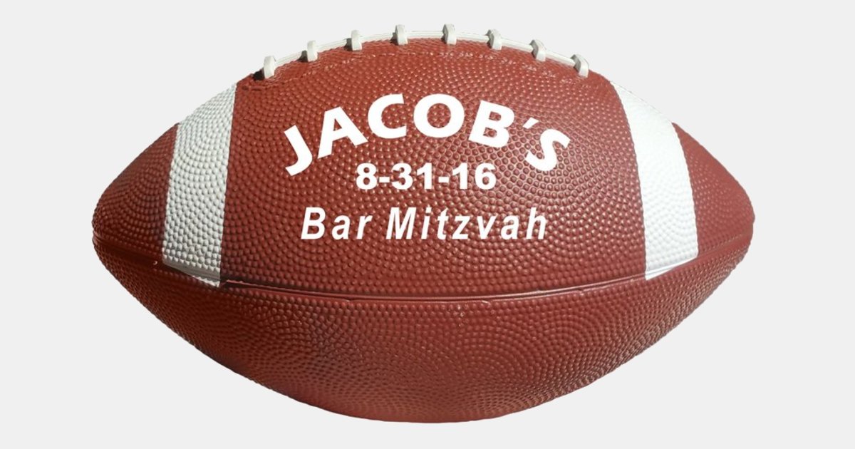 Custom Printed Mini Rubber Football 10.5" with your logo