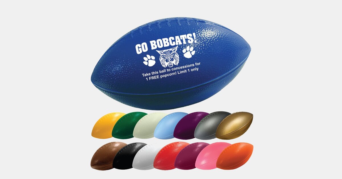 42in 22mm Black/Gold Football Beads w/ 2in Plastic Footballs