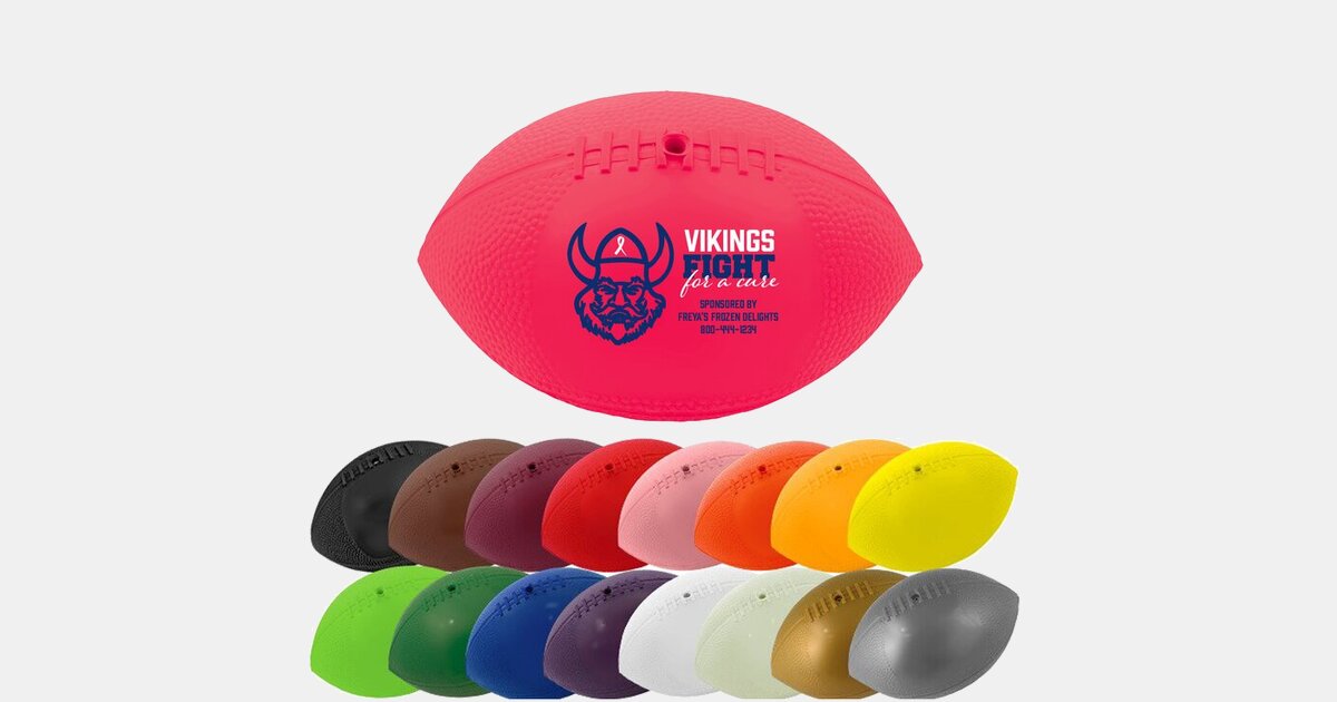 Custom Printed Mini Soft Throw Vinyl Footballs 7