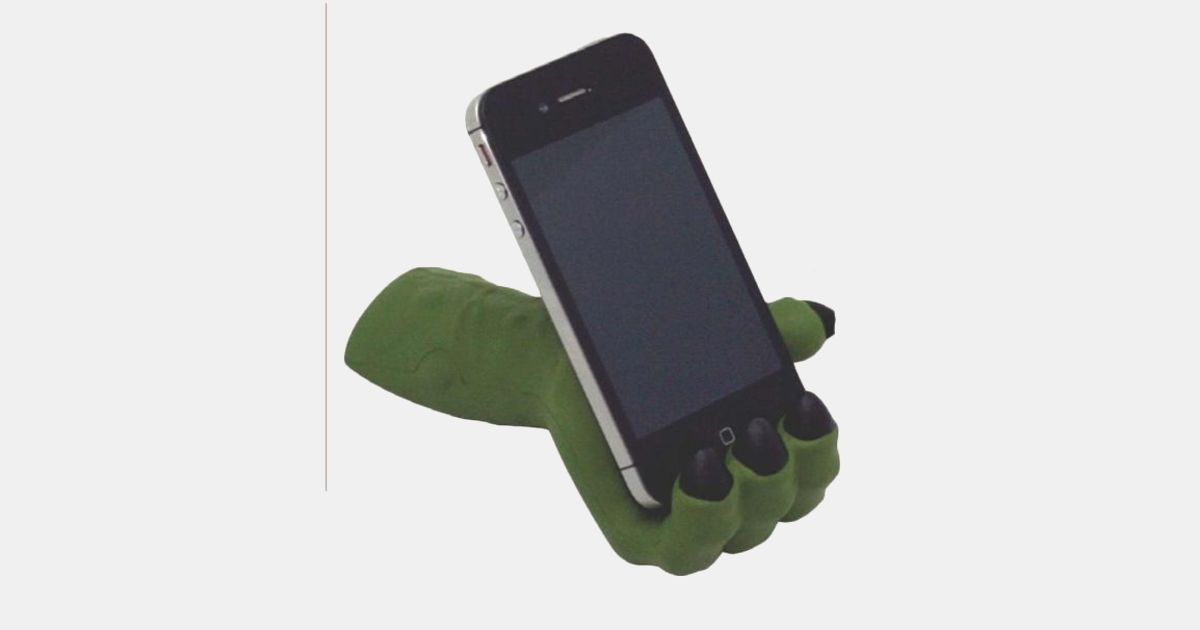 Custom Squeezies (R) Monster Hand Phone Holder Stress Reliever with