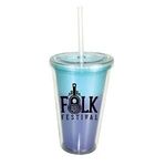 Mood™ 16 oz. Victory Acrylic Tumbler with Straw Lid - Blue to Purple