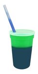 Mood 17 oz. Stadium Cup/Straw/Lid Set - Green to Blue