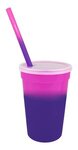 Mood 17 oz. Stadium Cup/Straw/Lid Set - Pink to Purple