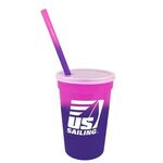 Mood 17 oz. Stadium Cup/Straw/Lid Set - Pink to Purple