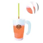 Mood™ 20 oz. Stackable Beer Stein/Straw/Lid Set - Frosted/orange