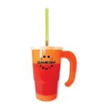 Mood™ 20 oz. Stackable Beer Stein/Straw/Lid Set - Orange/tropical Red