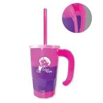 Mood™ 20 oz. Stackable Beer Stein/Straw/Lid Set - Pink/Purple