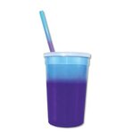 Mood 22 oz. Stadium Cup/Straw/Lid Set - Blue to Purple