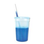 Mood 22 oz. Stadium Cup/Straw/Lid Set - Frosted to Blue