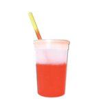 Mood 22 oz. Stadium Cup/Straw/Lid Set - Frosted to Orange