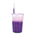 Mood 22 oz. Stadium Cup/Straw/Lid Set - Frosted to Purple