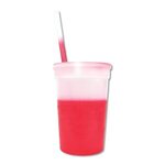 Mood 22 oz. Stadium Cup/Straw/Lid Set - Frosted To Red