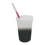 Mood 22 oz. Stadium Cup/Straw/Lid Set - Frosted to Smoke