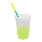 Mood 22 oz. Stadium Cup/Straw/Lid Set - Frosted to Yellow