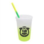 Mood 22 oz. Stadium Cup/Straw/Lid Set - Frosted to Yellow