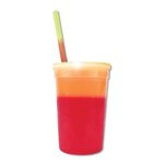 Mood 22 oz. Stadium Cup/Straw/Lid Set - Orange To Tropical Red