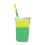 Mood 22 oz. Stadium Cup/Straw/Lid Set - Yellow To Green