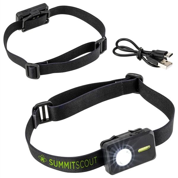 Main Product Image for Custom Printed Moonbeam Rechargeable COB Headlamp