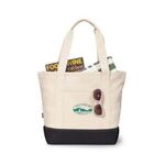 Newport Cotton Zippered Tote - Black