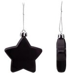 Personalized Flat Star Shatter Resistant Ornament - Black