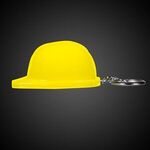 Plastic Construction Hat Bottle Opener Key Chain - Yellow