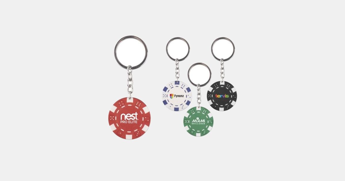 Poker Chip Keychains with your logo