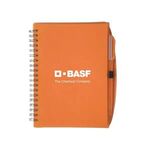 Prime Line Spiral Notebook With Pen - Translucnt Ornge