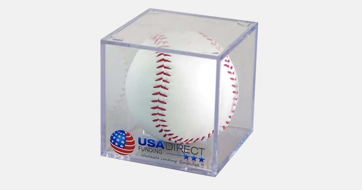Printed Acrylic Baseball Cube with your logo