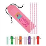 Buy Custom Printed Reusable Straws in Full Color Drawstring Pouch