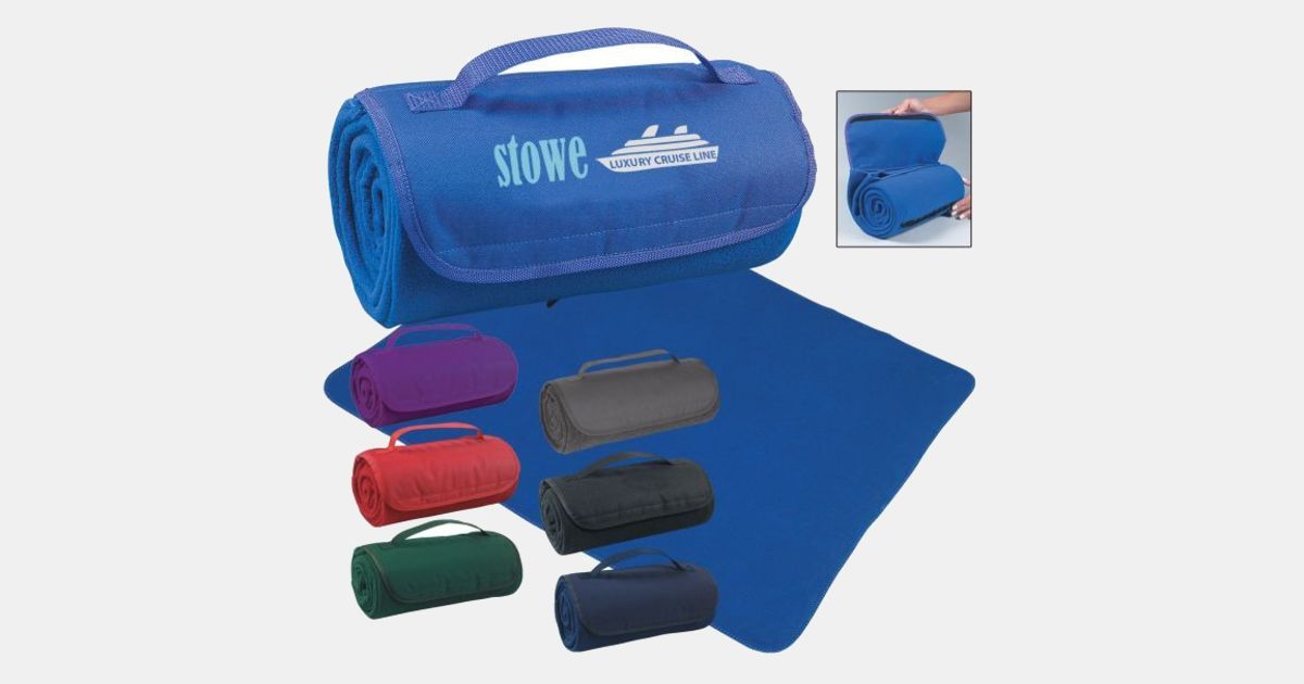 Custom Printed RollUp Blanket with your logo
