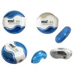 Round Pencil Sharpener Eraser Combo, Full Color Digital - Transparent Blue