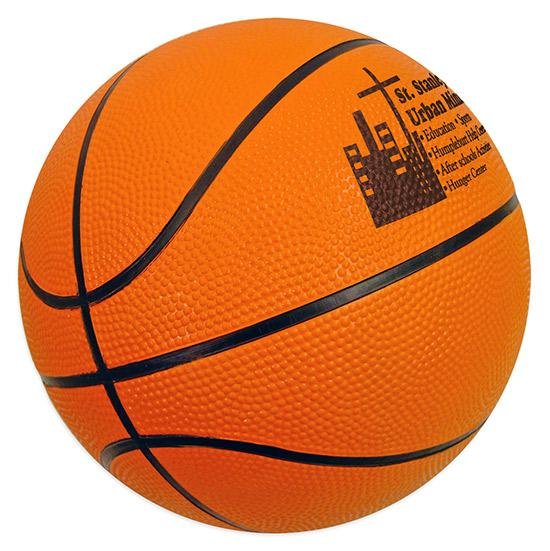 Rubber Basketball - Full Size with your logo | MiniThrowBalls.com