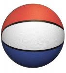 Rubber Basketball - Mini Size - Red/White/Blue - Red/White/Blue