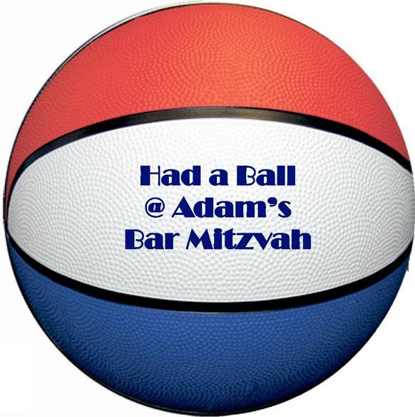 Main Product Image for Custom Printed Rubber Basketball - Mini Size - Red/White/Blue 7"