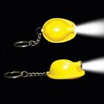 Safety Helmet LED Light Up Flashlight Keychain -  