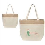Buy Custom Printed Savanna Jute & Recycled Cotton Cooler Tote Bag