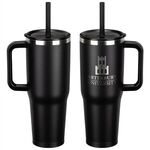 SENSO® Summit 40 oz Insulated Stainless Steel Travel Mug wi - Medium Black