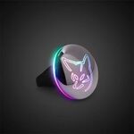 Silver Button LED Laser Ring -  