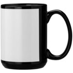 SimpliColor 15 oz. Black Ceramic Mug - Black