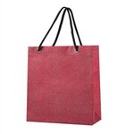 Small Reusable Glitter Tote Bag - Medium Red