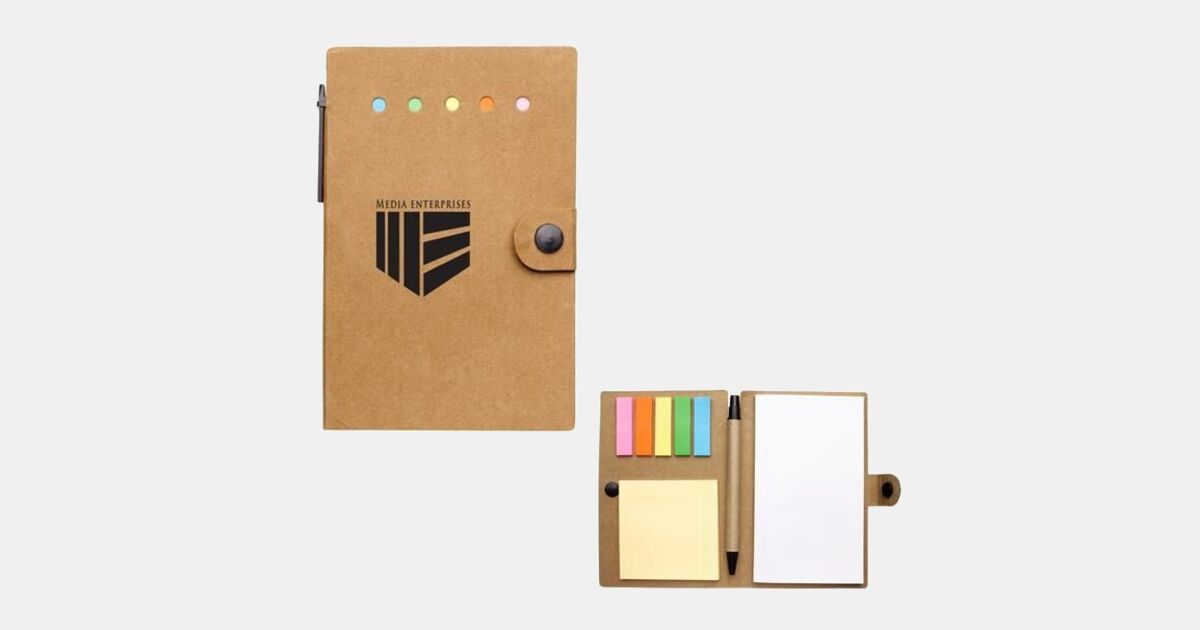 Custom Printed Small Snap Notebook With Desk Essentials with your logo