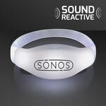 Sound Activated Light Up LED Flashing Bracelets - White