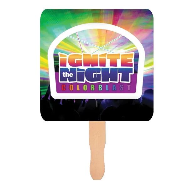 Main Product Image for Custom Imprinted Square Shape Hand Fan, Full Color