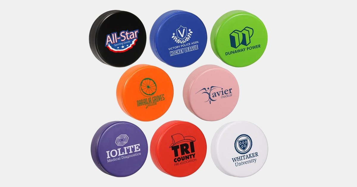 Stress Ball Hockey Puck | MiniThrowBalls.com