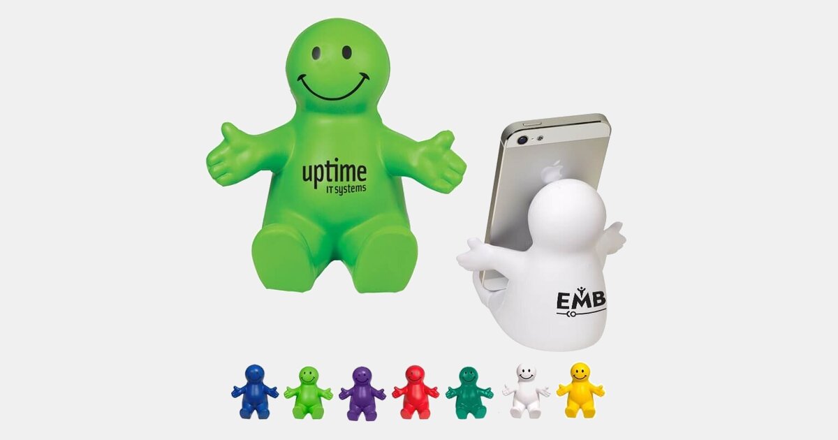 Stress Ball Smiley Guy Cell Phone Holder