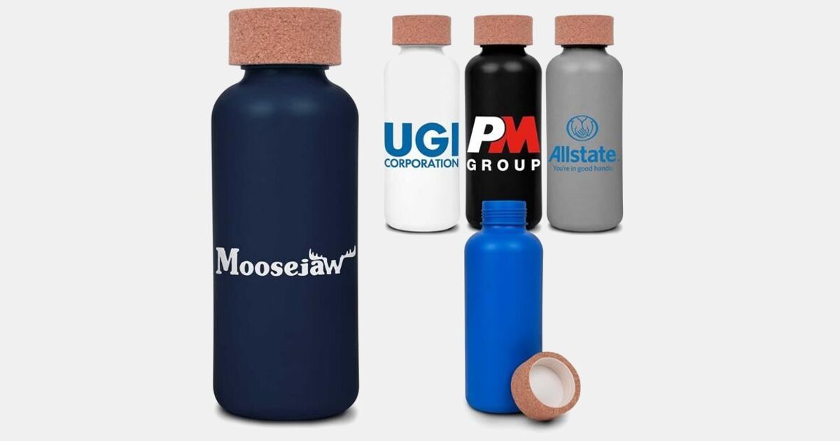 Custom Printed Organic Sugar Cane Water Bottle 22 oz with your logo